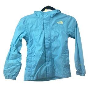 Girls The north face TNF Hyvent rain jacket Windbreaker Blue Size 7/8